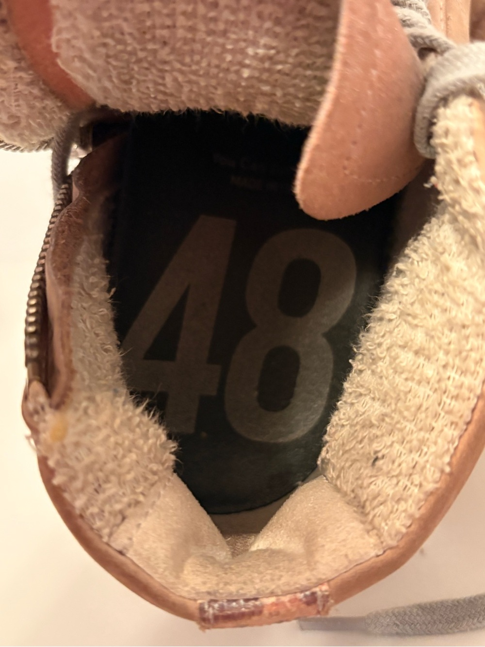 P448 high top suede sneaker size 36